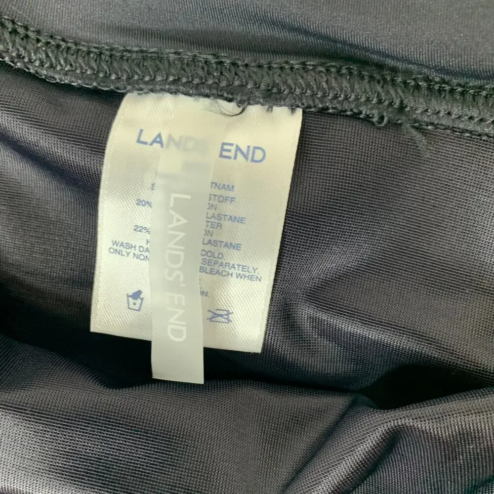 Lands End Black Mini Skort Swim Bottom Sz 20W